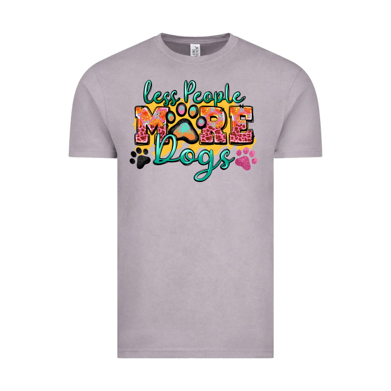 Less People More Dogs Paw Zillion Vintage Tee by Zillion Design Studio | Teevron