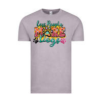 Vintage Zinc less people more dogs paw zillion Vintage Tee - Zillion Design Studio