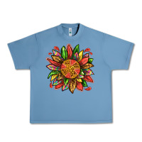 Pebble Blue watermelon sunflower Urban Heavy Tee - texasbilliewilder