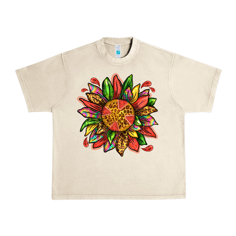 Watermelon Sunflower Urban Heavy Tee by texasbilliewilder | Teevron