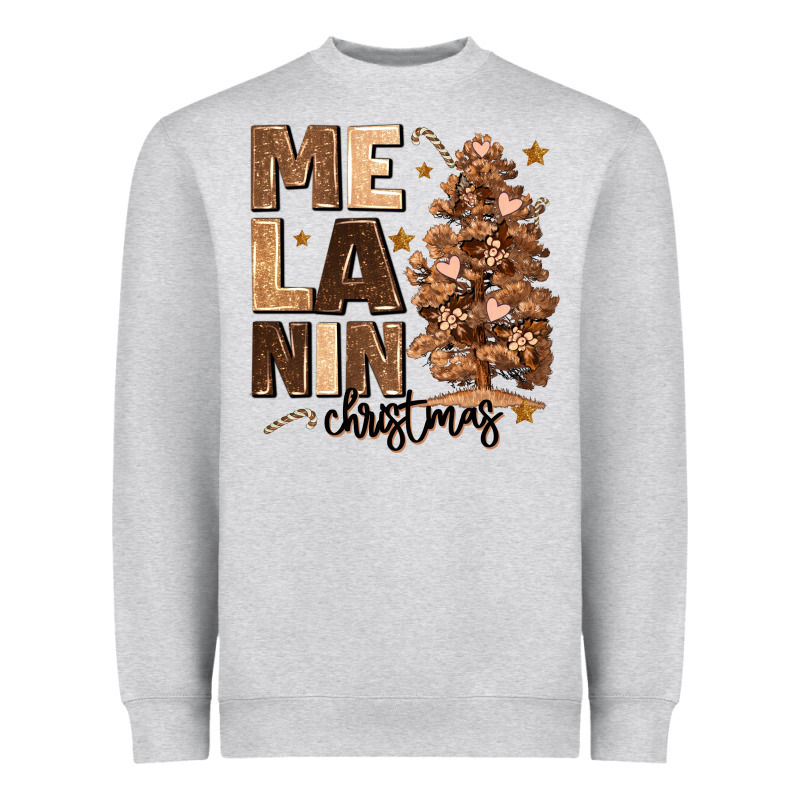 Melanin Christmas With Christmas Tree Heavyweight Sweatshirt by MaliasSmallBusiness | Teevron