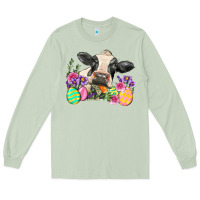 Matcha Happy Easter Cow Easter Day Long Sleeve Tee - Neo Western