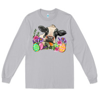 Moon Dust Happy Easter Cow Easter Day Long Sleeve Tee - Neo Western