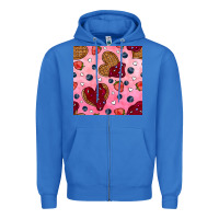 True Royal valentines day waffles seamless pattern Zipper Hoodie - BundleAndBundleShop