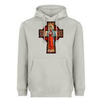 Moon Dust lady of guadalupe leopard cross Heavyweight Hoodie - BarkalooDesign