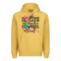 Antique Gold boots and bling it's a cowgirl thing Premium Hoodie - MaliasSmallBusiness