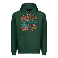 Sports Green boots and bling it's a cowgirl thing Premium Hoodie - MaliasSmallBusiness