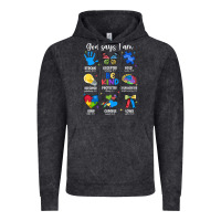 Vintage Black god says i am autism Vintage Hoodie - JahusDesignShop