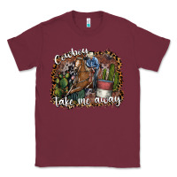 Burgundy cowboy take me away Classic Tee - SublimationCraftShop