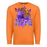 Carrot hope lavender ribbon all cancers Premium Sweatshirt - NancyCooperArtShop