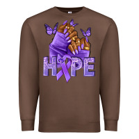 Chestnut hope lavender ribbon all cancers Premium Sweatshirt - NancyCooperArtShop