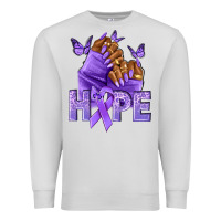 Hope Lavender Ribbon All Cancers Premium Sweatshirt | Teevron