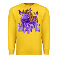 Lemon hope lavender ribbon all cancers Premium Sweatshirt - NancyCooperArtShop