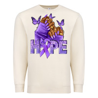 Sandshell hope lavender ribbon all cancers Premium Sweatshirt - NancyCooperArtShop
