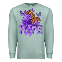 Seafoam hope lavender ribbon all cancers Premium Sweatshirt - NancyCooperArtShop
