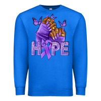 True Royal hope lavender ribbon all cancers Premium Sweatshirt - NancyCooperArtShop
