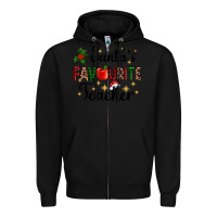 Black santas favourite teacher Zipper Hoodie - AdoDesignShop