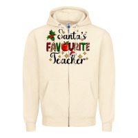 Sandshell santas favourite teacher Zipper Hoodie - AdoDesignShop