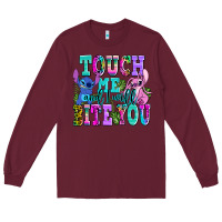 Burgundy touch me and i will bite Long Sleeve Tee - AdoDesignShop