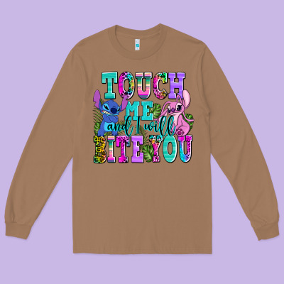 Touch Me And I Will Bite Long Sleeve Tee Designed By Adodesignshop