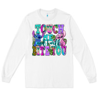 White touch me and i will bite Long Sleeve Tee - AdoDesignShop