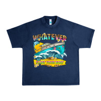 Navy whatever float your boat Urban Heavy Tee - texasbilliewilder