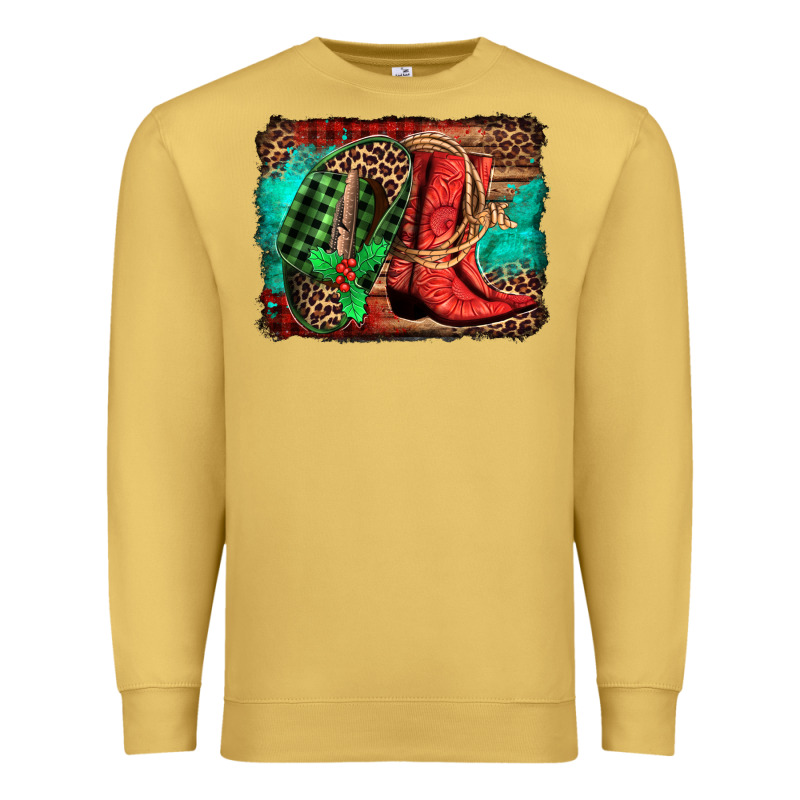 Country Boots Christmas Premium Sweatshirt by Jasminsmagicworld | Teevron