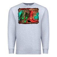 Heather Grey country boots Christmas Premium Sweatshirt - Jasminsmagicworld