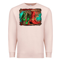 Pale Pink country boots Christmas Premium Sweatshirt - Jasminsmagicworld
