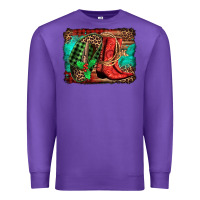 Purple country boots Christmas Premium Sweatshirt - Jasminsmagicworld