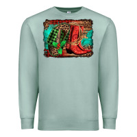 Seafoam country boots Christmas Premium Sweatshirt - Jasminsmagicworld