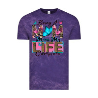 Cloud Purple being a mom makes my life complete Vintage Tee - Zillion Design Studio
