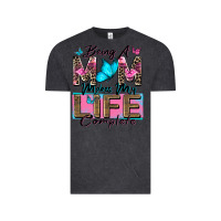 Vintage Black being a mom makes my life complete Vintage Tee - Zillion Design Studio