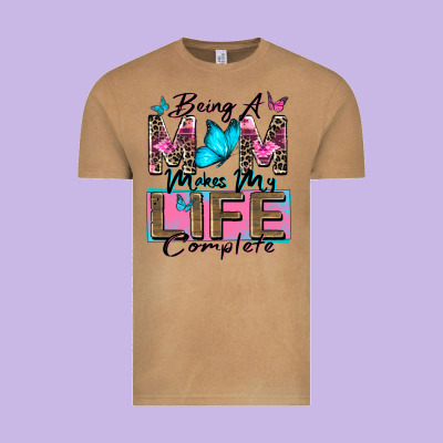 Being A Mom Makes My Life Complete Vintage Tee Designed By Zillion Design Studio