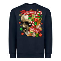 Navy sorta merry sorta scary Heavyweight Sweatshirt - MaliasSmallBusiness