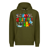 Army Green school custodian Premium Hoodie - NancyCooperArtShop