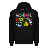 Black school custodian Premium Hoodie - NancyCooperArtShop