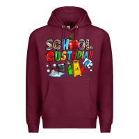 Burgundy school custodian Premium Hoodie - NancyCooperArtShop