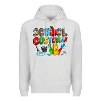 Dove Grey school custodian Premium Hoodie - NancyCooperArtShop