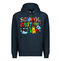 Navy school custodian Premium Hoodie - NancyCooperArtShop