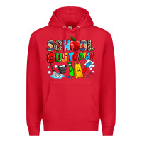Red school custodian Premium Hoodie - NancyCooperArtShop
