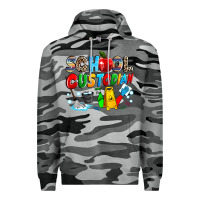Slate Camo school custodian Premium Hoodie - NancyCooperArtShop