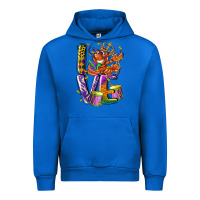 Cobalt Mardi Gras love Urban Hoodie - LillyAllenDesigns