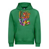 Emerald Mardi Gras love Urban Hoodie - LillyAllenDesigns