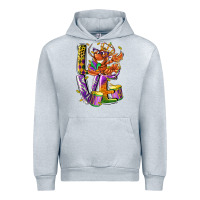 Heather Grey Mardi Gras love Urban Hoodie - LillyAllenDesigns