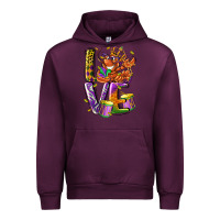 Mauve Wine Mardi Gras love Urban Hoodie - LillyAllenDesigns