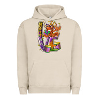 Pigment French Oak Mardi Gras love Urban Hoodie - LillyAllenDesigns