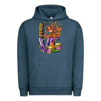 Pigment Midnight Navy Mardi Gras love Urban Hoodie - LillyAllenDesigns