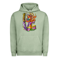 Pigment Oil Green Mardi Gras love Urban Hoodie - LillyAllenDesigns