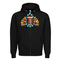 Black football gemstone sunflower Zipper Hoodie - JahusDesignShop